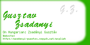 gusztav zsadanyi business card