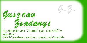 gusztav zsadanyi business card